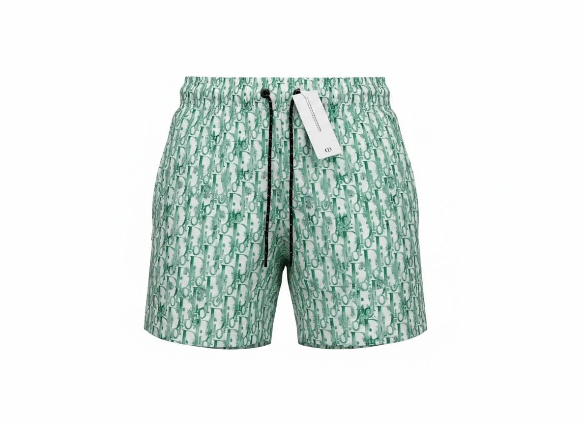 Dior Oblique Monogram Green Shorts π©³ | Luxury Summer Casual Wear