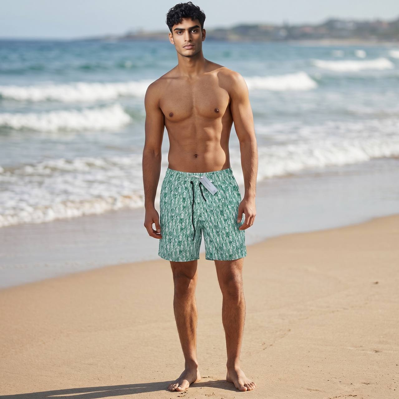 Dior Oblique Monogram Green Shorts π©³ | Luxury Summer Casual Wear