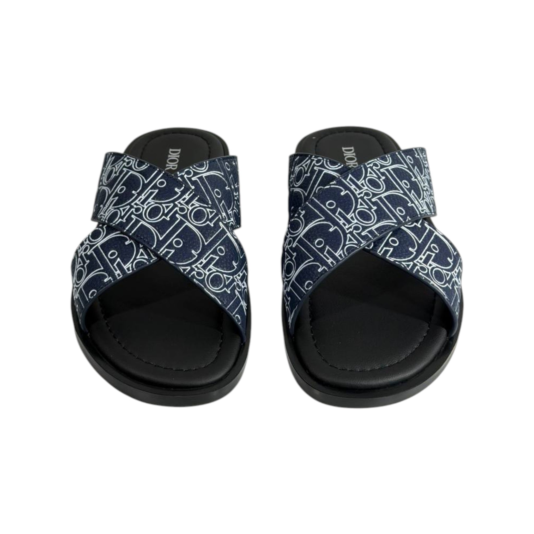 Dior Oblique Navy Slides 💙✨ Luxury Summer Sandals for Men