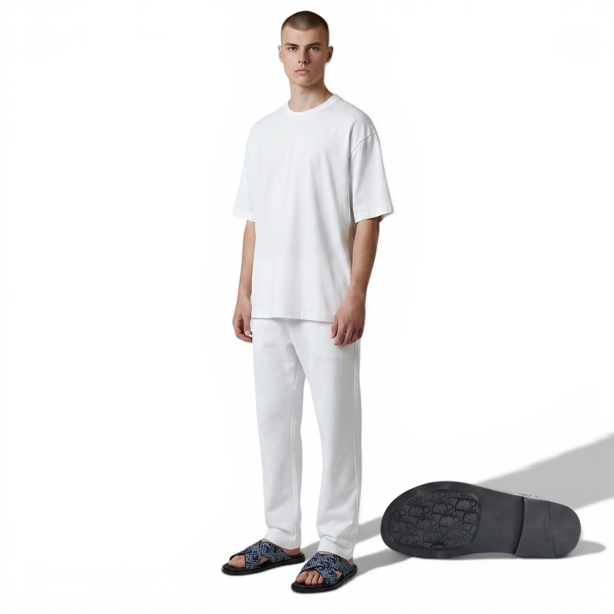 Dior Oblique Navy Slides 💙✨ Luxury Summer Sandals for Men
