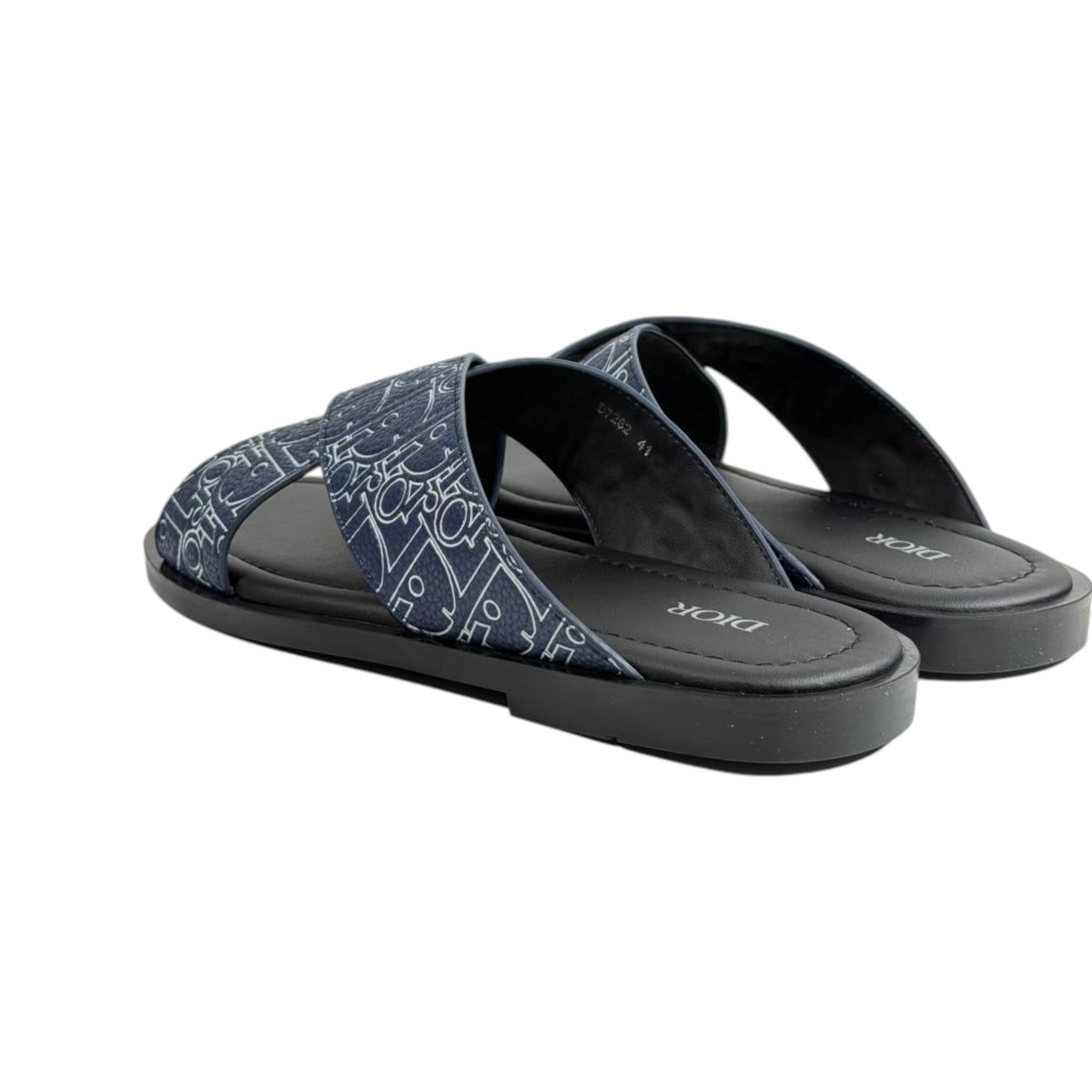 Dior Oblique Navy Slides 💙✨ Luxury Summer Sandals for Men