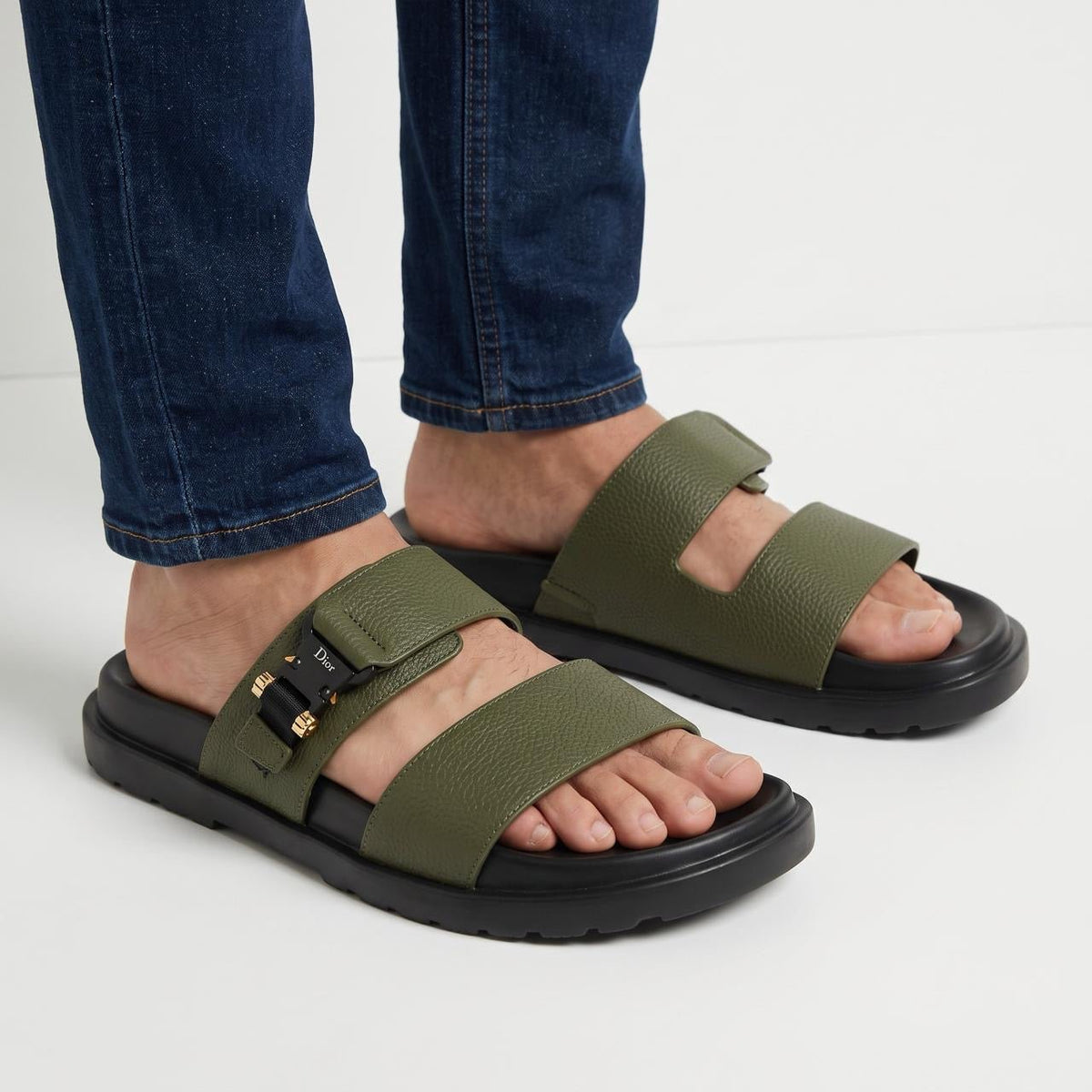 Dior Slide Sandals β Olive Green
