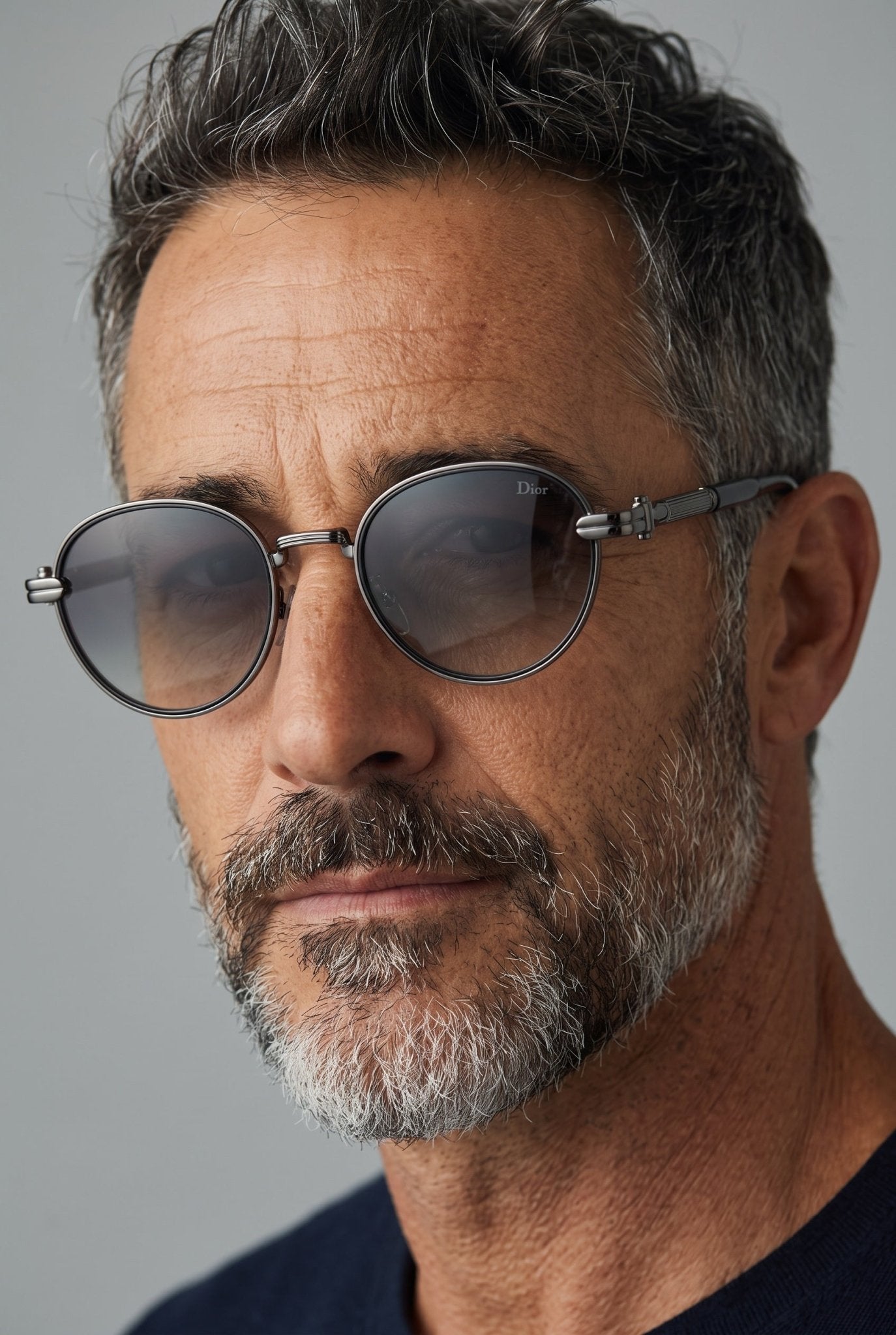 Dior Sunglasses β Round Gunmetal Frame πΆοΈ