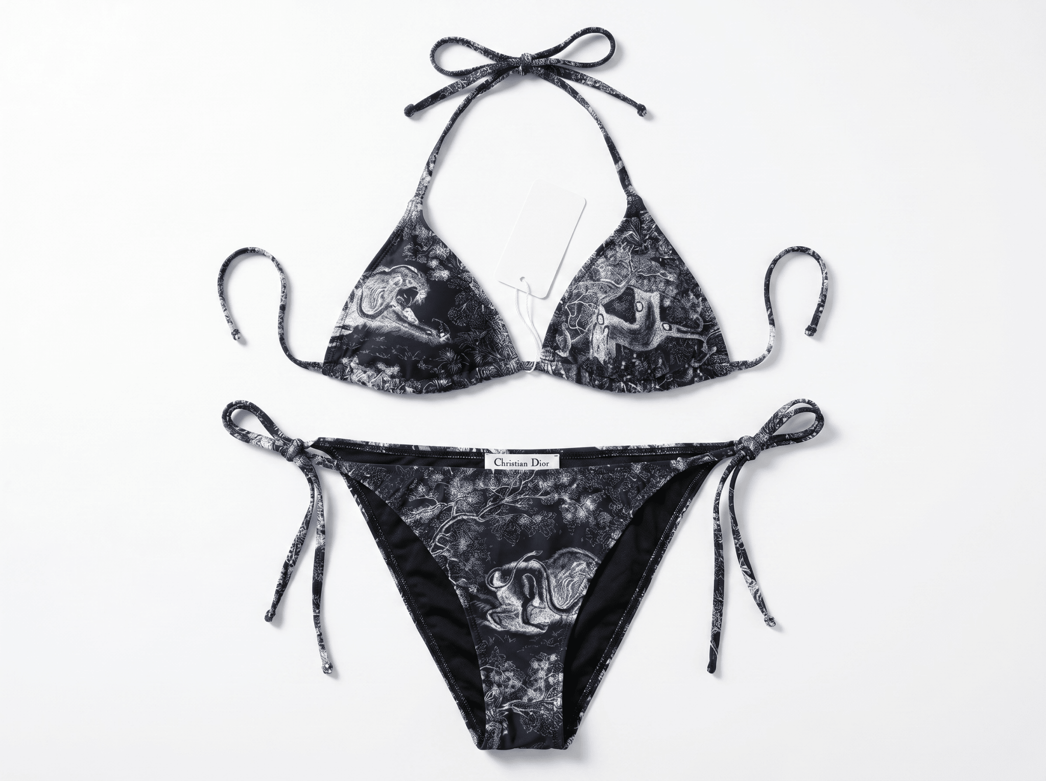 Dior Toile de Jouy Sauvage Bikini Set with Pareo