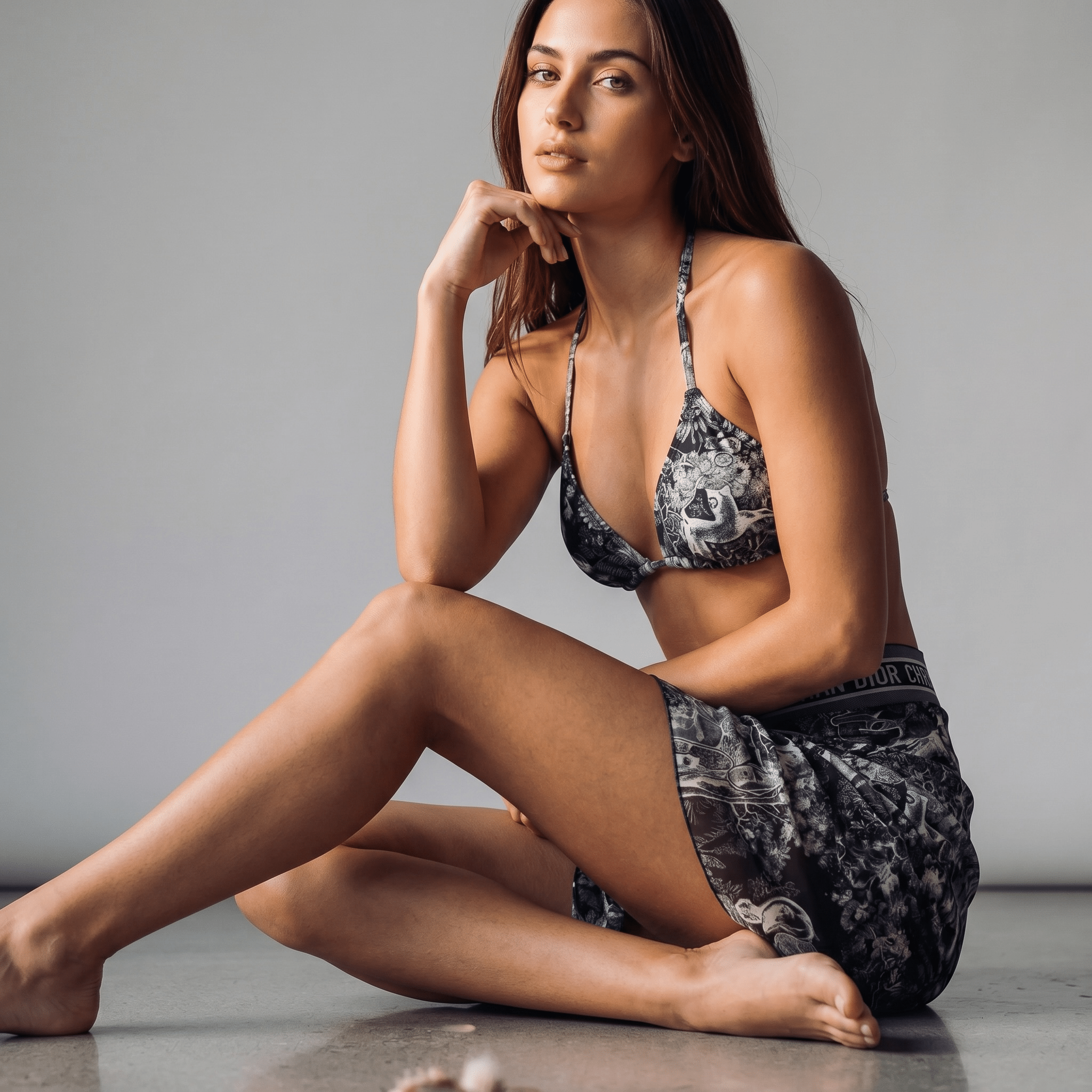 Dior Toile de Jouy Sauvage Bikini Set with Pareo