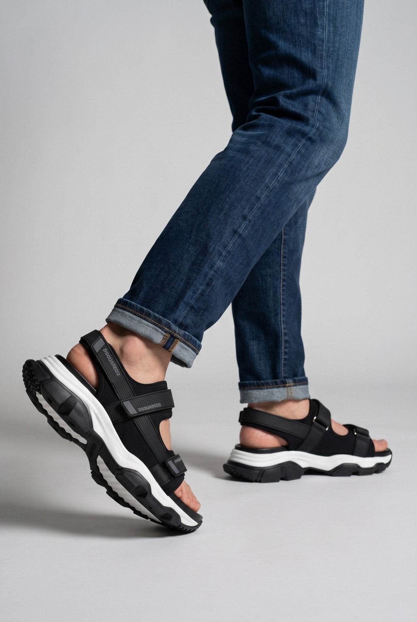 Dsquared2 Black Sport Strap Sandals