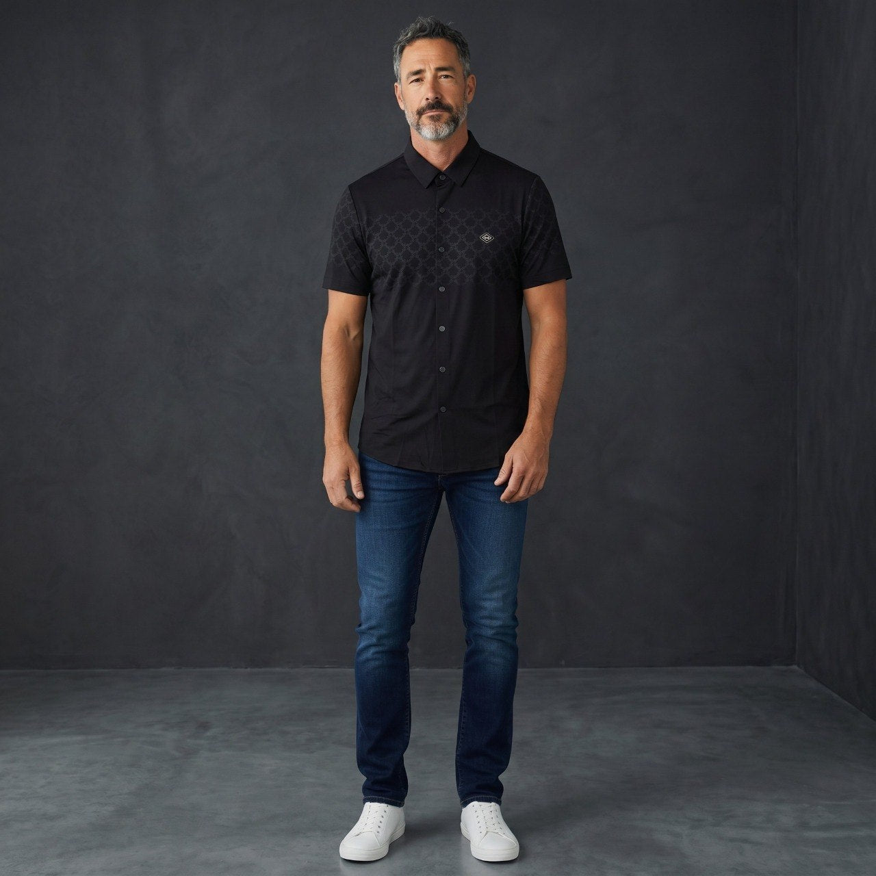 🖤 Dunhill Signature Black Short Sleeve Shirt – Modern British Luxury
