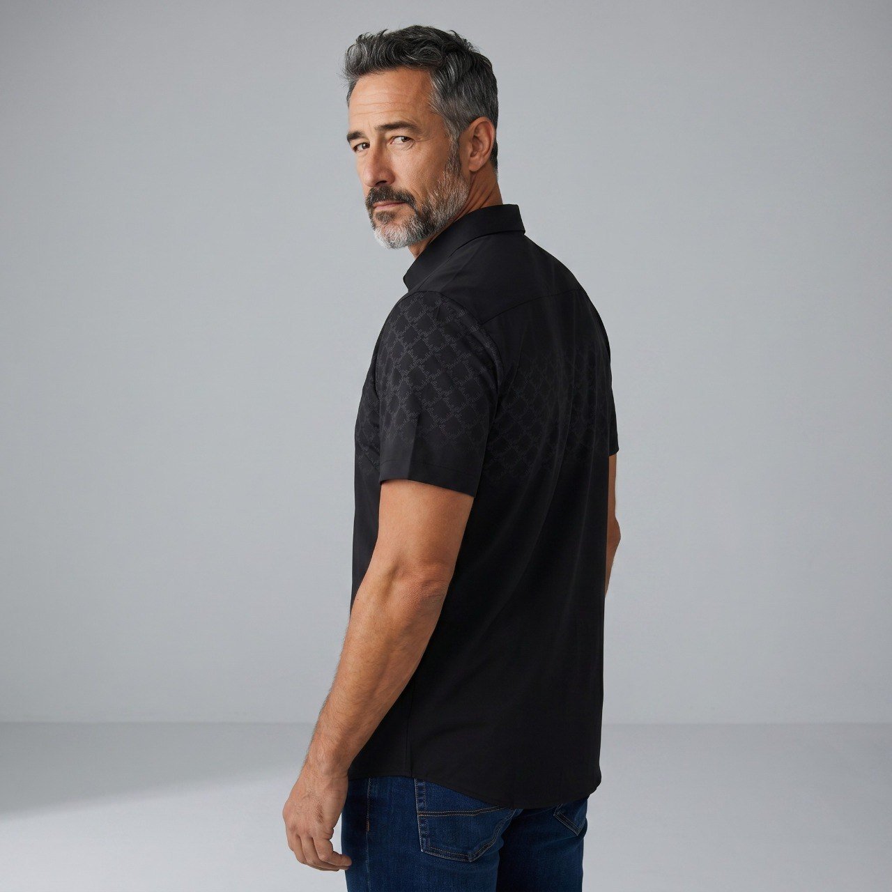 🖤 Dunhill Signature Black Short Sleeve Shirt – Modern British Luxury