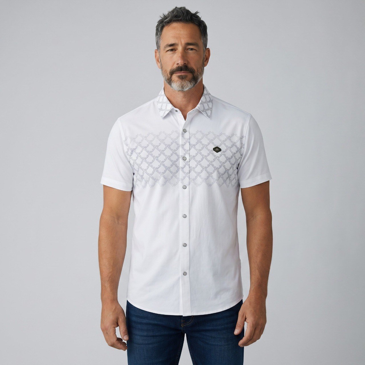 π€ Dunhill Signature Pattern Short Sleeve Shirt β Refined British Luxury