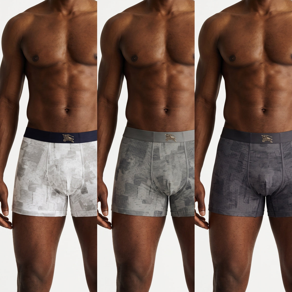Burberry Cotton Graphic Boxer Briefs β Grey