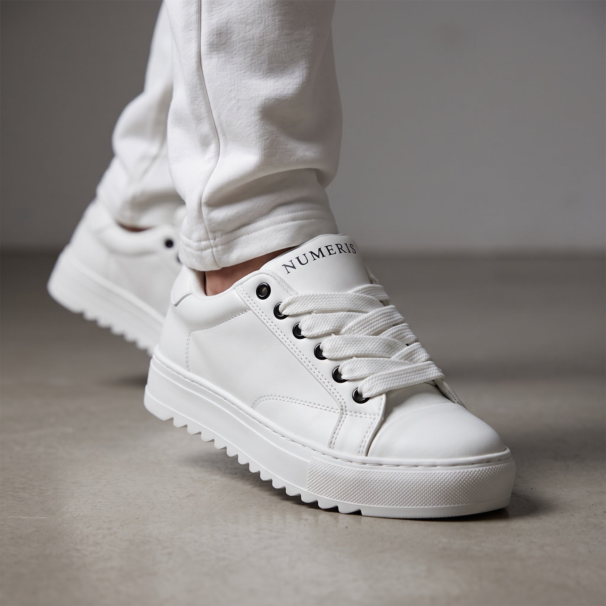 Numeris Platform Sneaker – White Minimal 👟✨