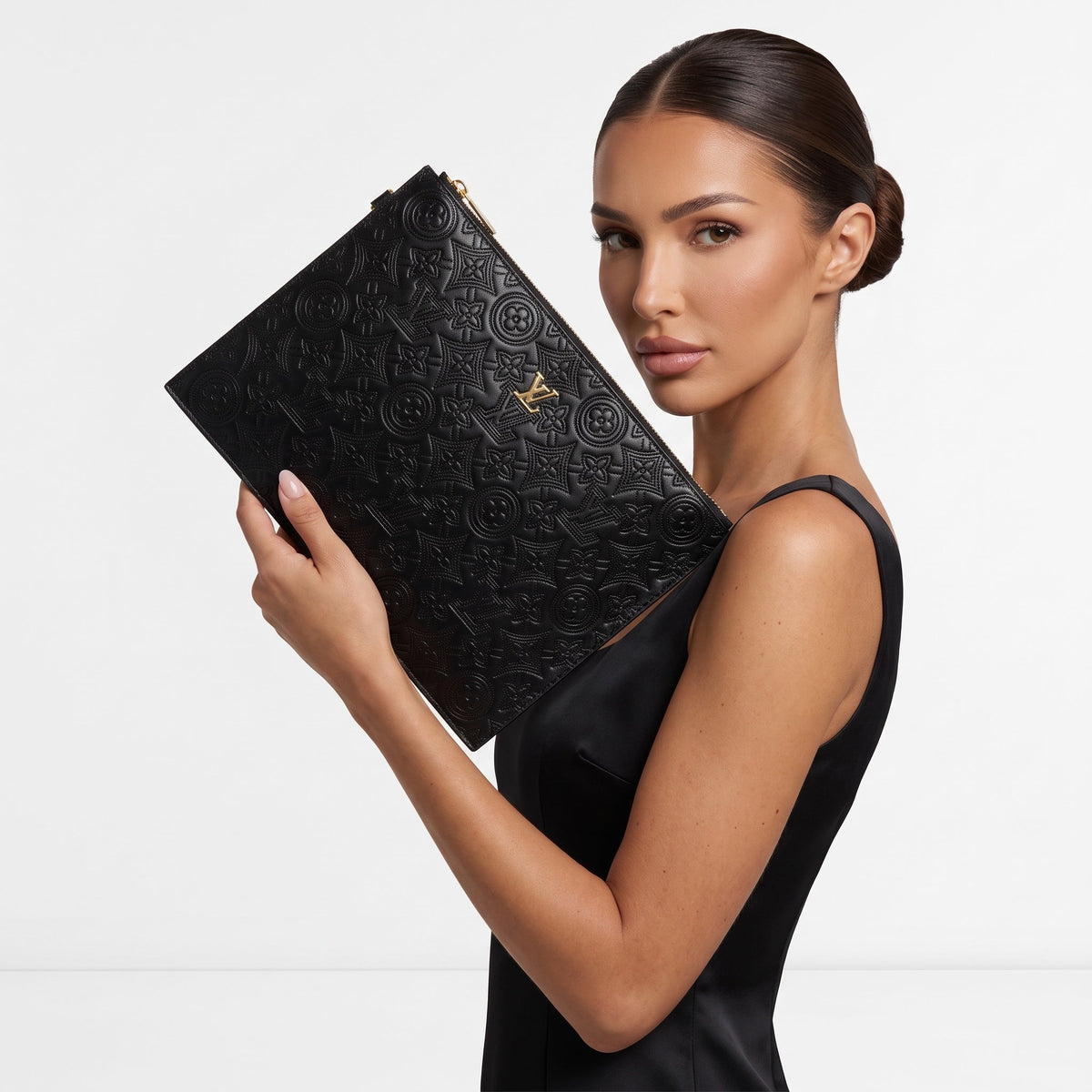 Louis Vuitton Monogram Pouch — Black