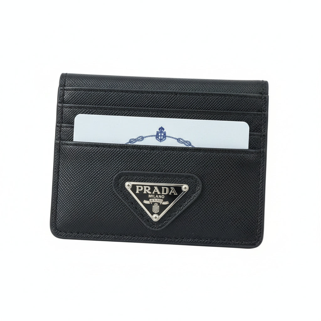 Prada Milano Saffiano Cards Holder — Black