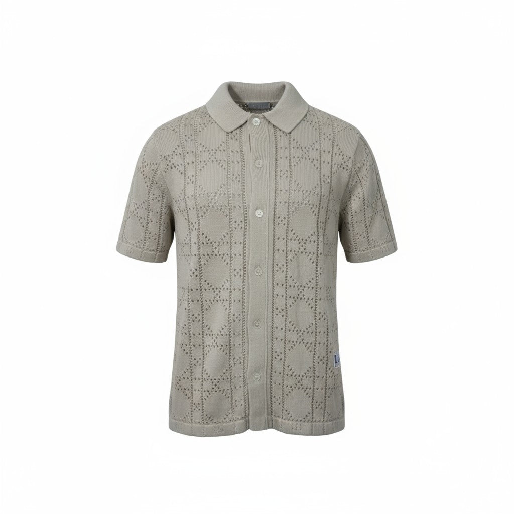Dior Beige Crochet Knit Shirt β Soft Texture, Subtle Luxury