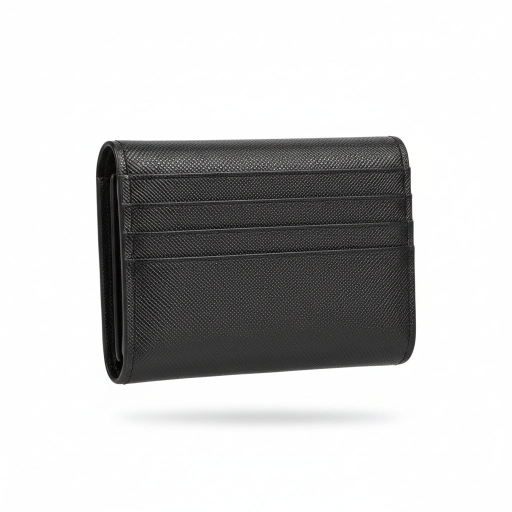 Prada Milano Black Saffiano Card Holder 🖤✨ Luxury Slim Wallet
