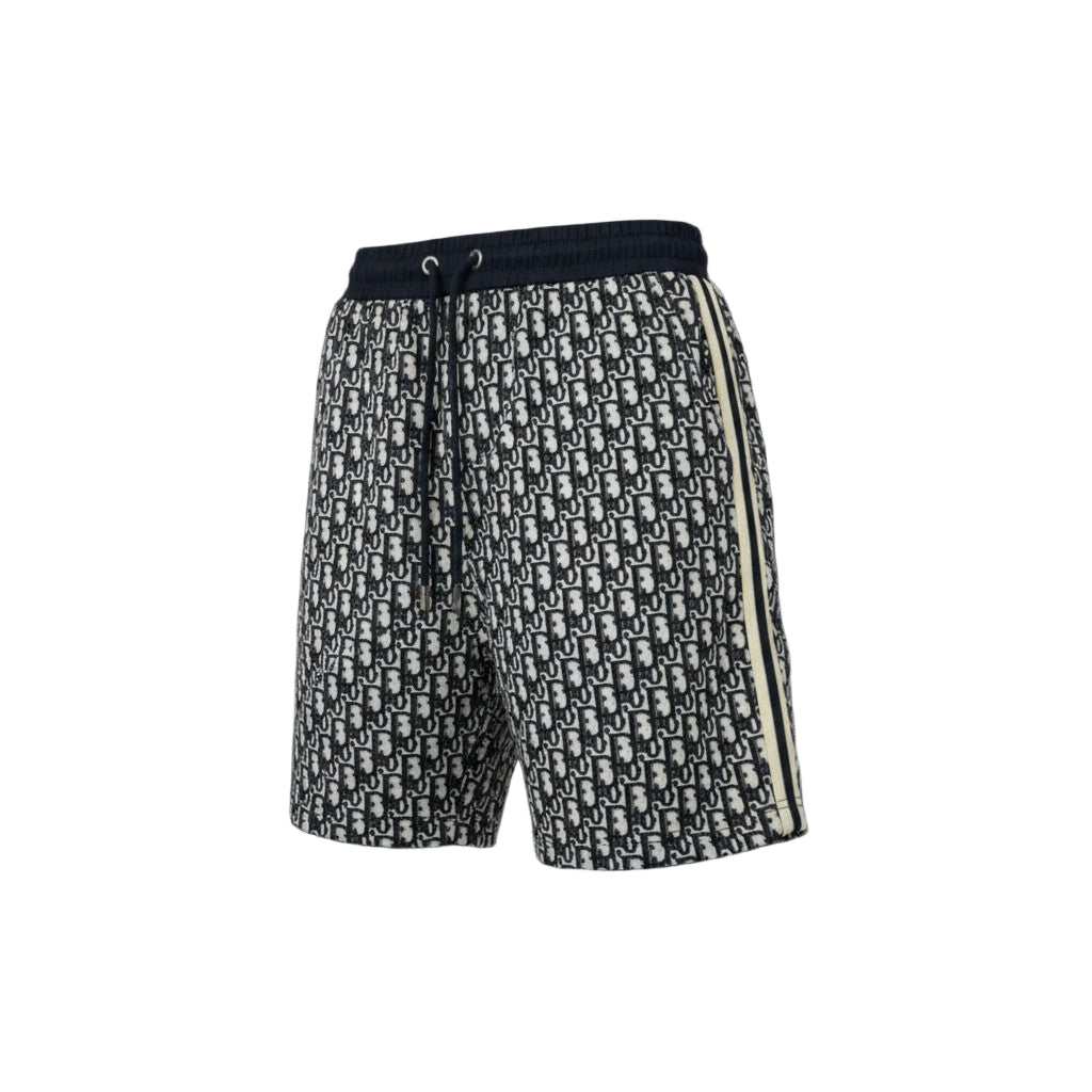 Dior Oblique Monogram Shorts β Navy Blue Luxury Streetwear Edition