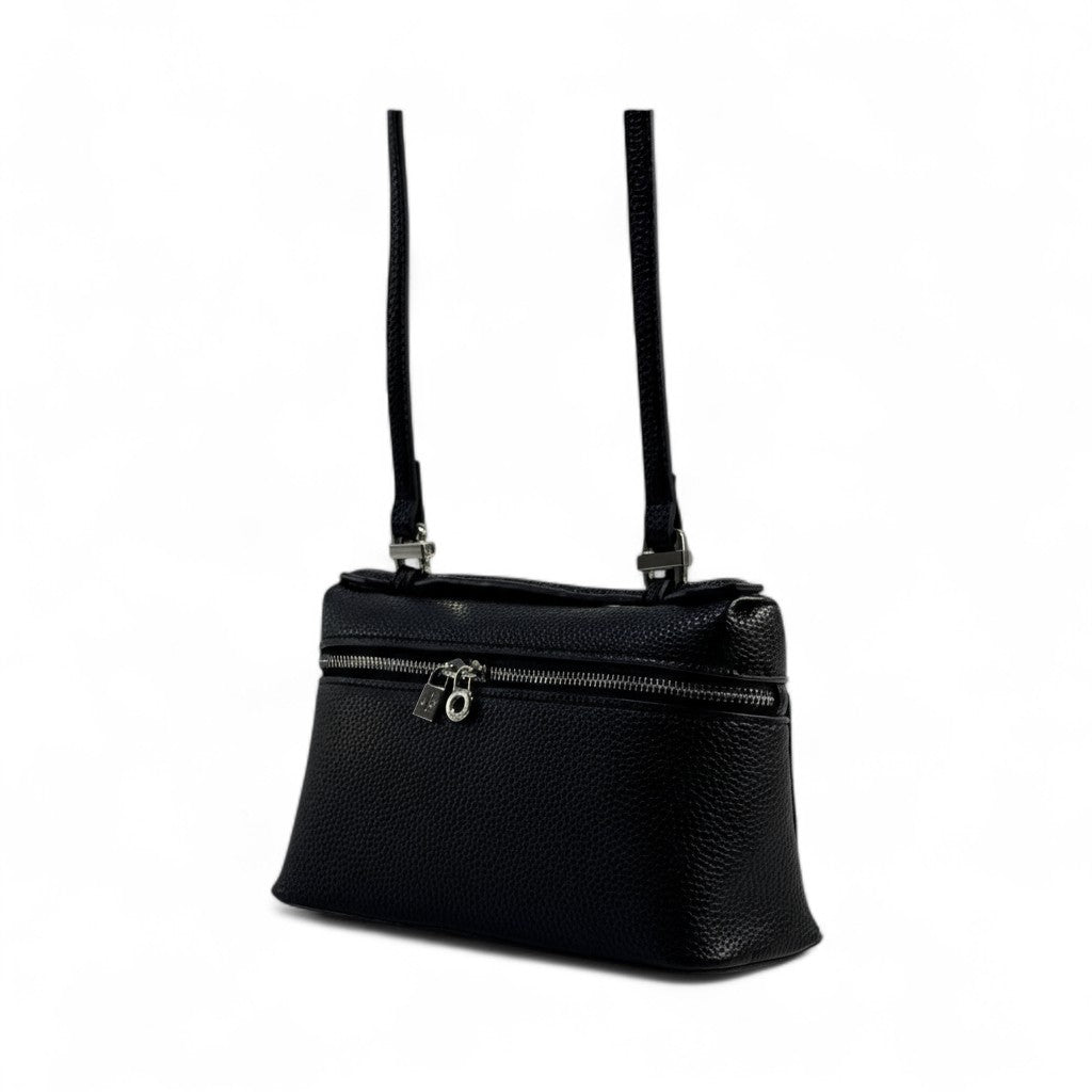 Loro Piana Black Leather Crossbody Bag đ¤â¨ | Luxury Structured Shoulder Purse