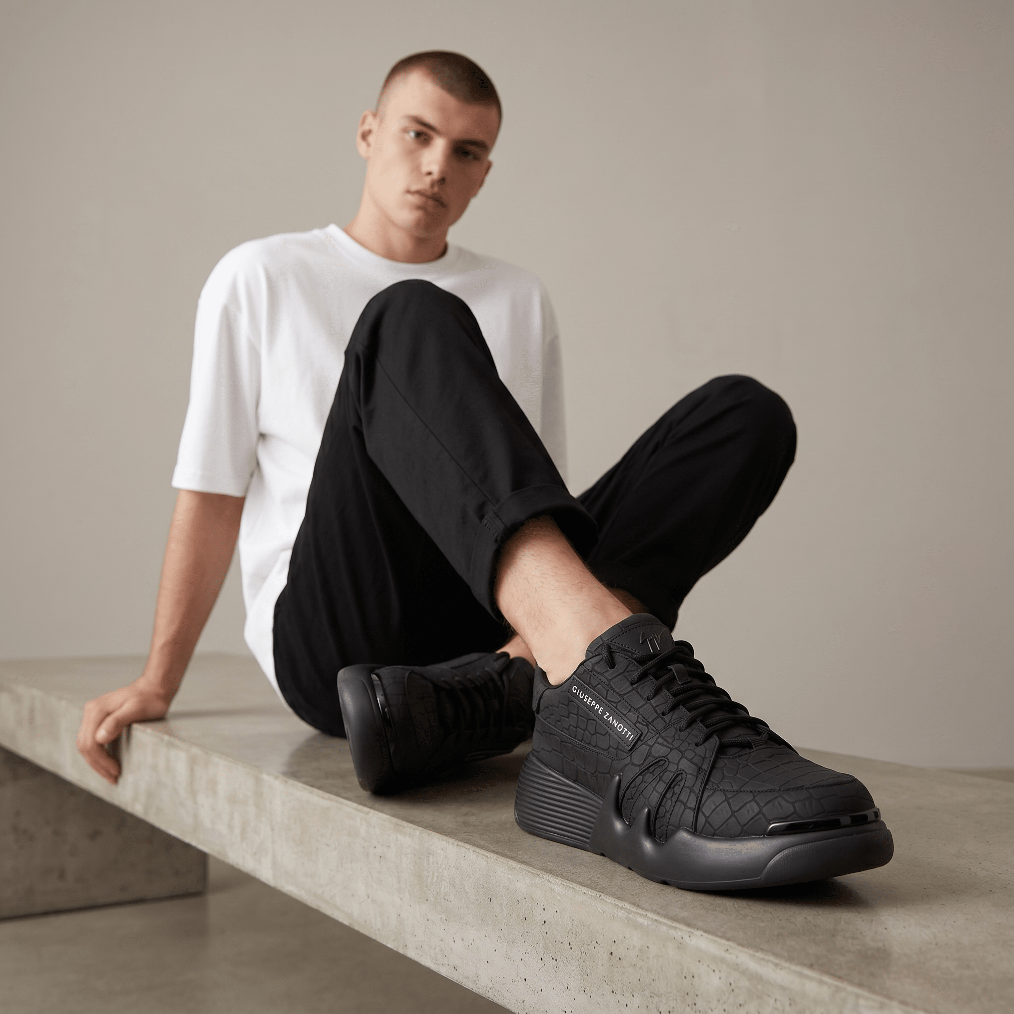 π€ Giuseppe Zanotti Croc-Texture Luxury Sneakers ππ₯