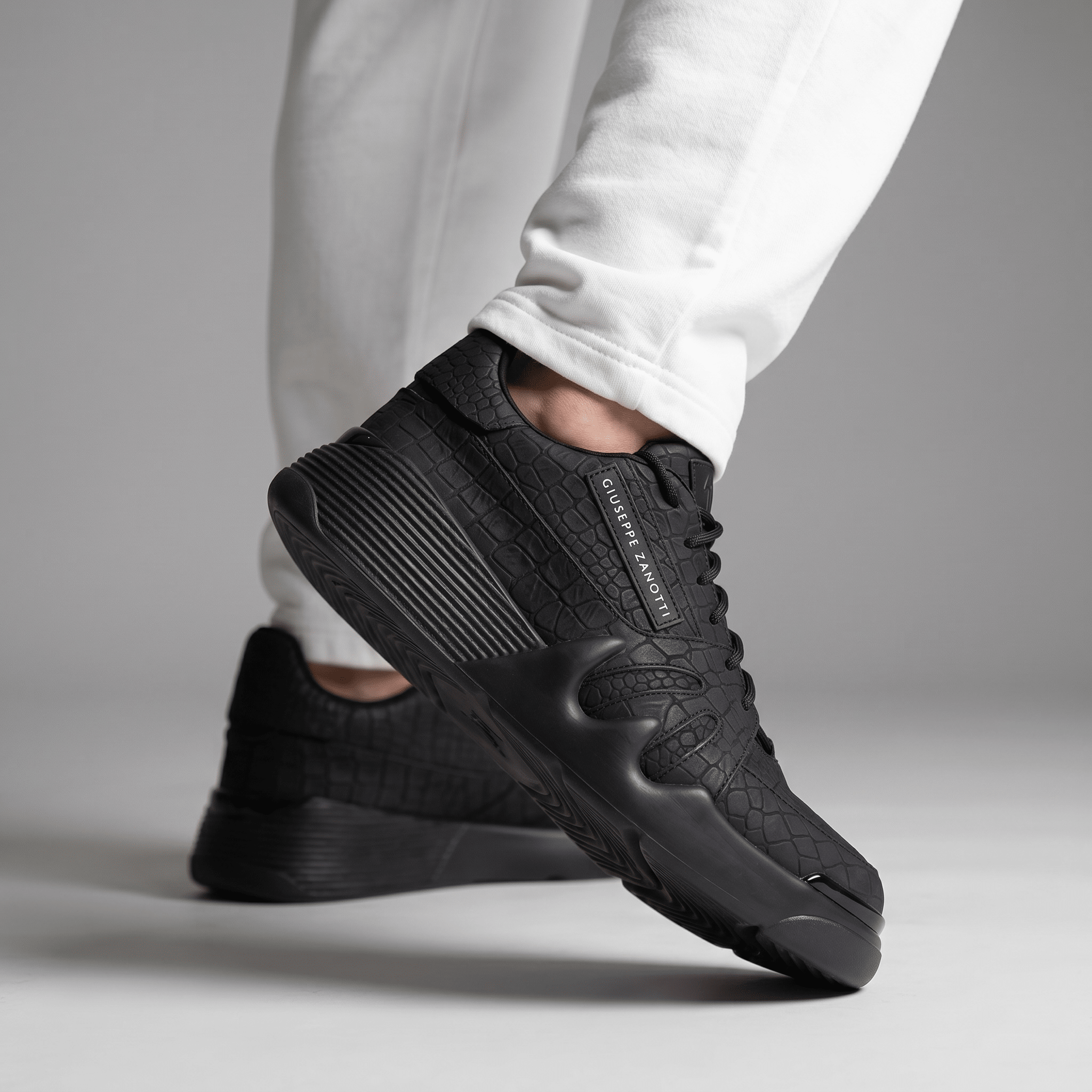 π€ Giuseppe Zanotti Croc-Texture Luxury Sneakers ππ₯
