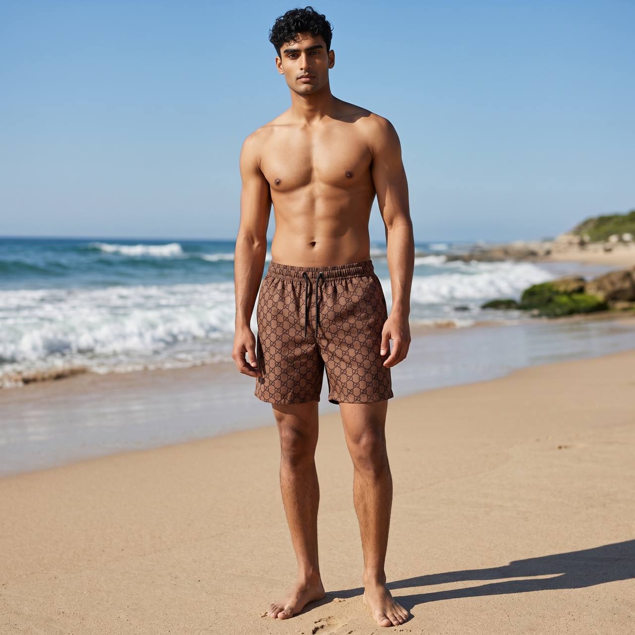 Gucci GG Monogram Swim Shorts π€ | Classic Brown Luxury Beachwear