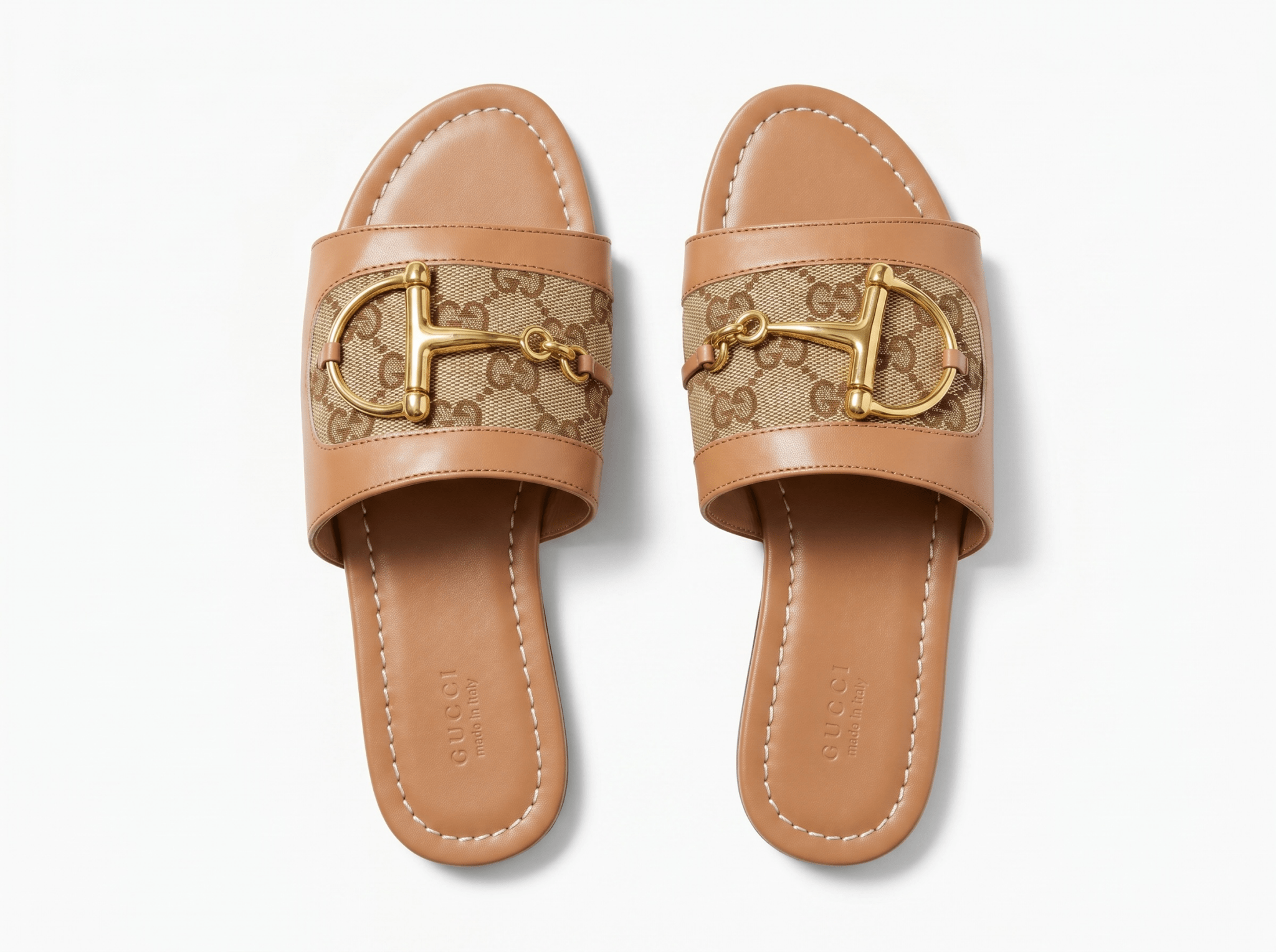 Gucci Horsebit Canvas Slides π€β¨