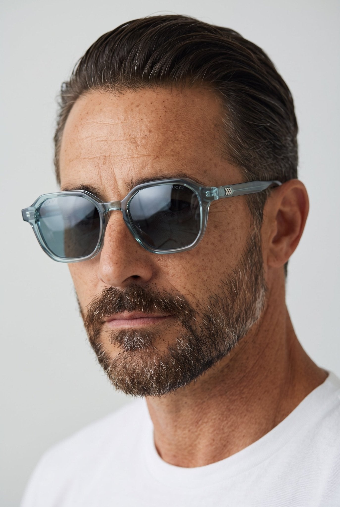 Gucci Sunglasses β Translucent Blue Hex Frame πΆοΈ