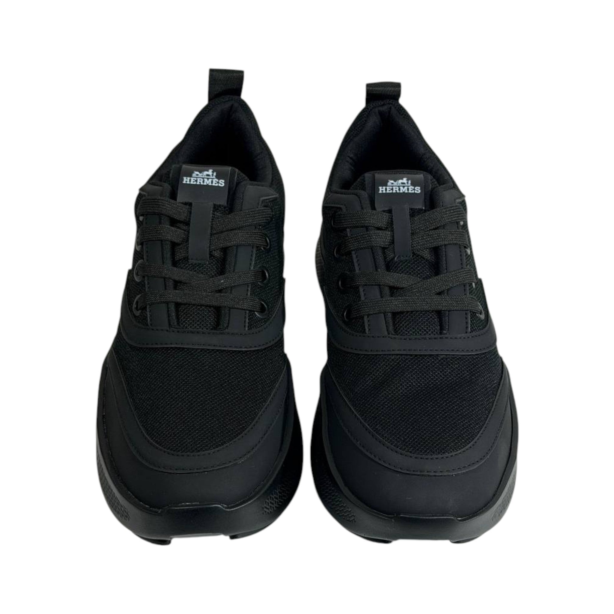 Hermès All Black Chunky Sneakers – Luxury Urban Performance Shoes 🖤