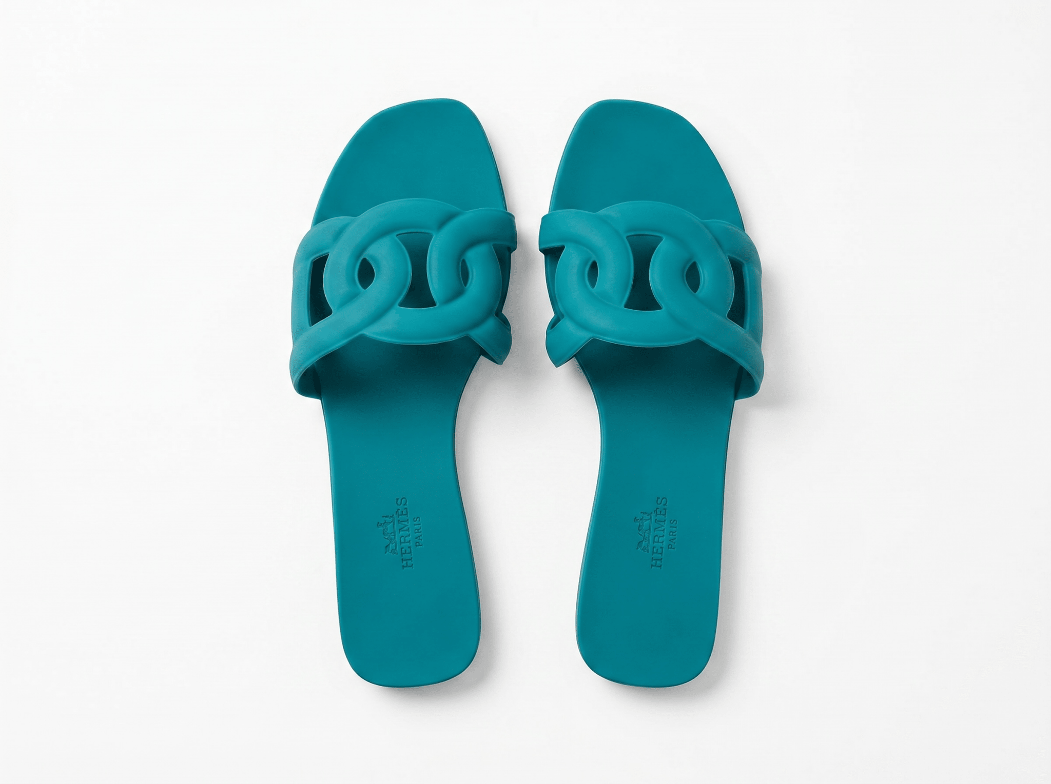 Hermès Chypre Rubber Sandals – Emerald Green 💚