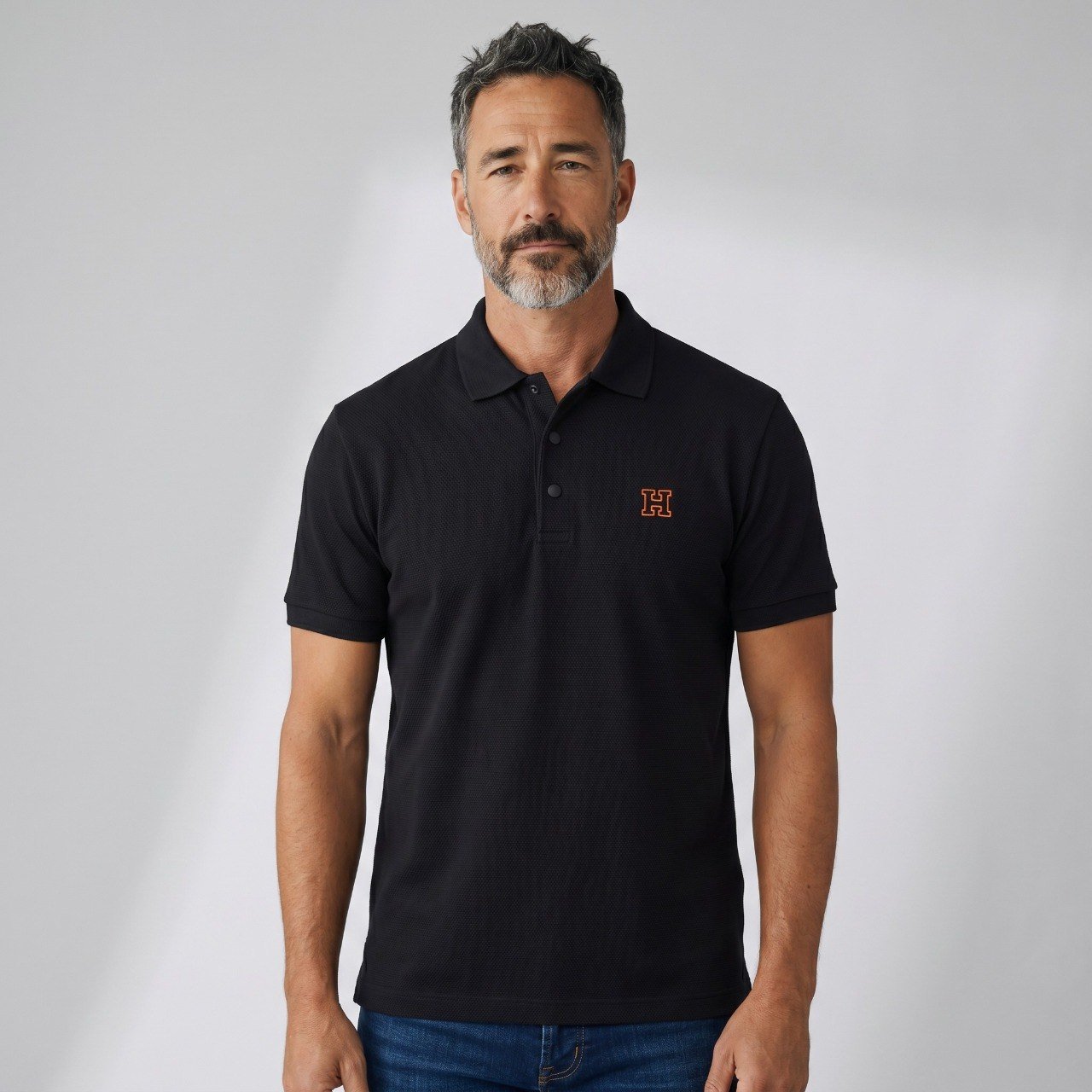 🖤 Hermès Noir Signature Polo – Luxury Essentials Collection