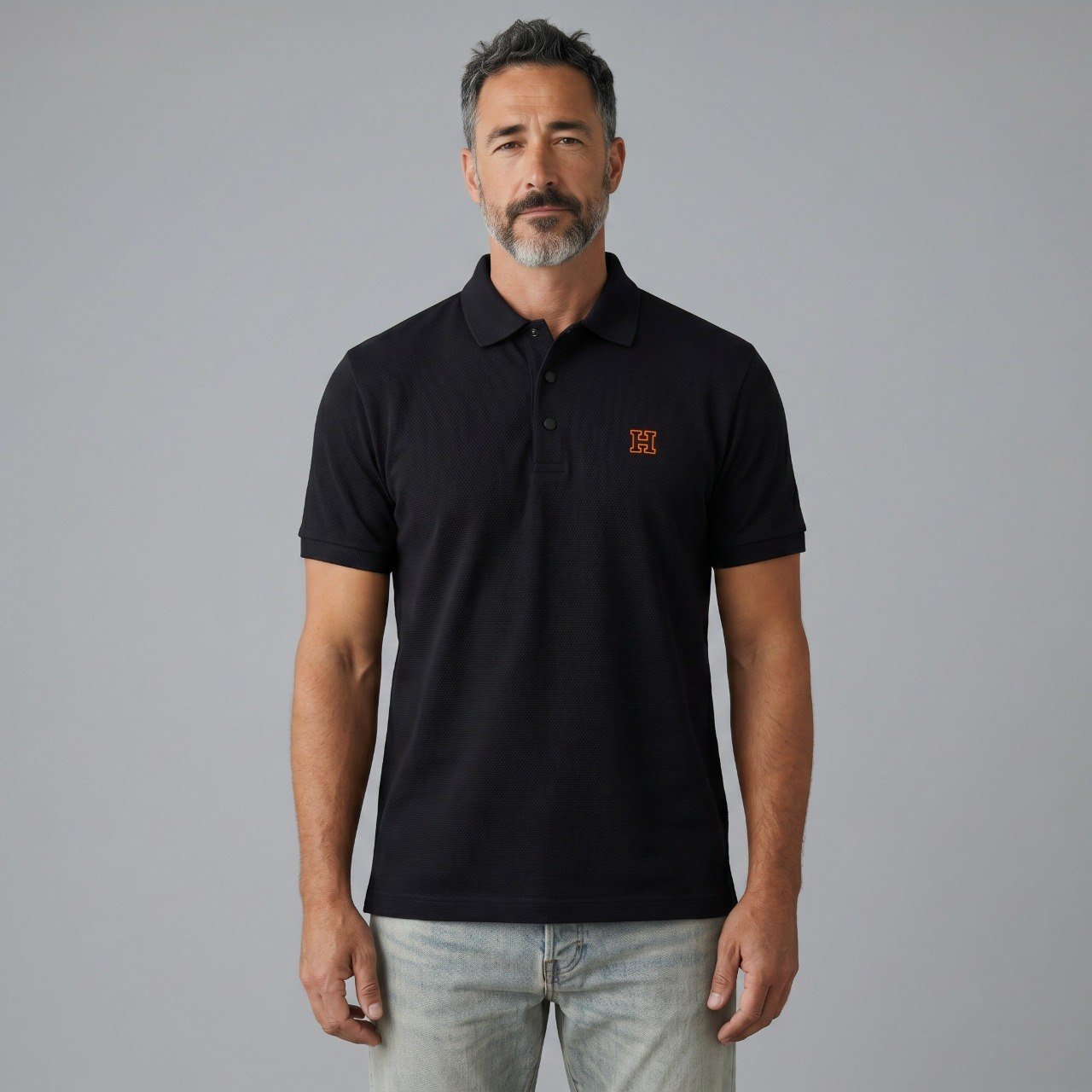 🖤 Hermès Noir Signature Polo – Luxury Essentials Collection