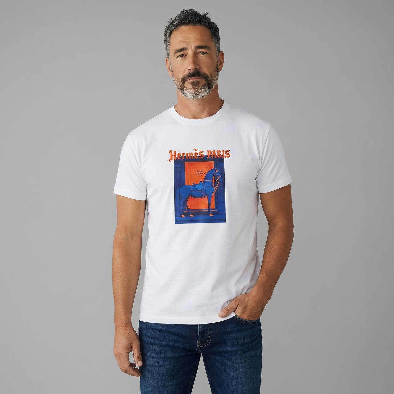 HermΓ¨s Paris Equestrian Graphic T-Shirt ππ§‘