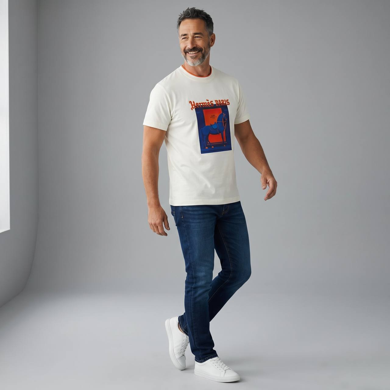 HermΓ¨s Paris Equestrian Graphic T-Shirt ππ§‘