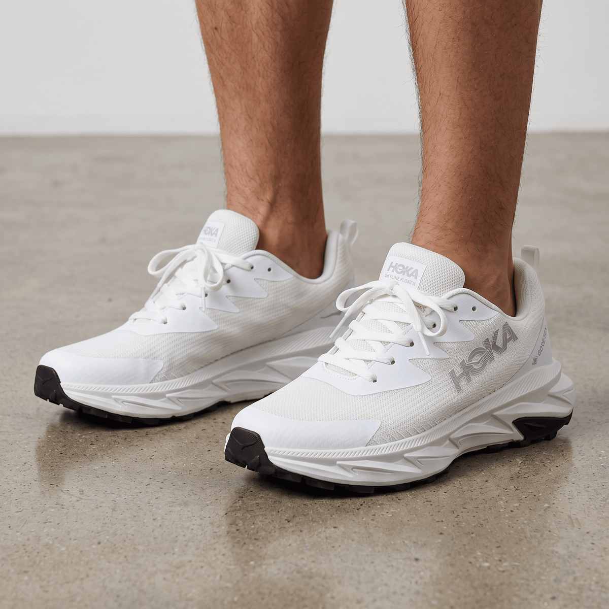 ๐ค HOKA Stinson Evo GTX Trail Running Shoes โ Triple White big size sneaker