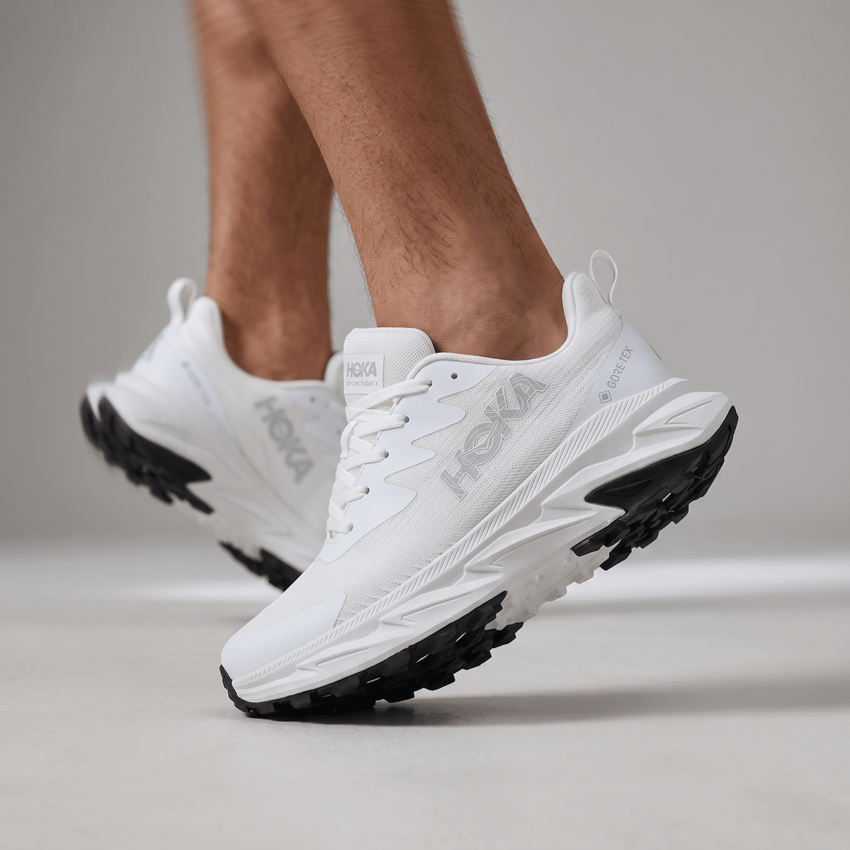 ๐ค HOKA Stinson Evo GTX Trail Running Shoes โ Triple White big size sneaker