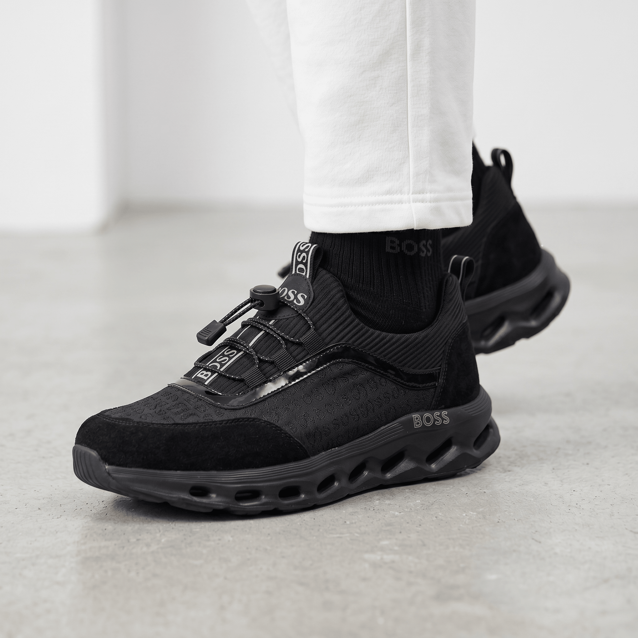 π€ Hugo Boss All Black Luxury Runner Sneakers πβ‘