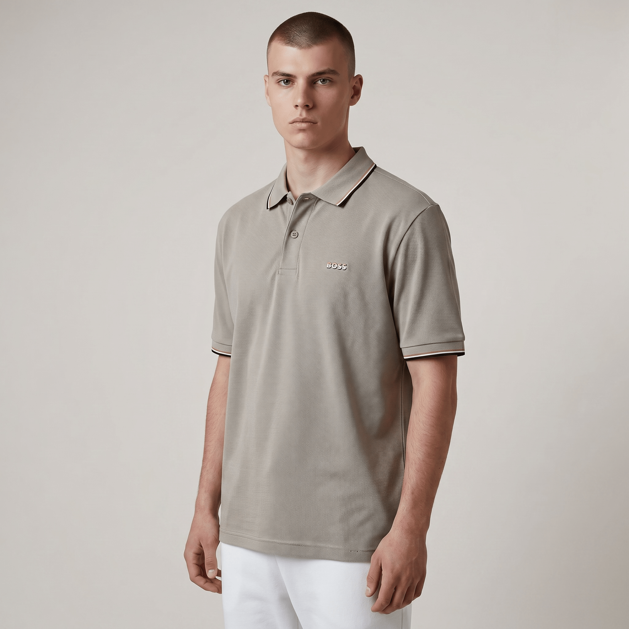 π€β¨ Hugo Boss Beige Luxury Polo Shirt β Timeless Smart Casual Essential ππ₯