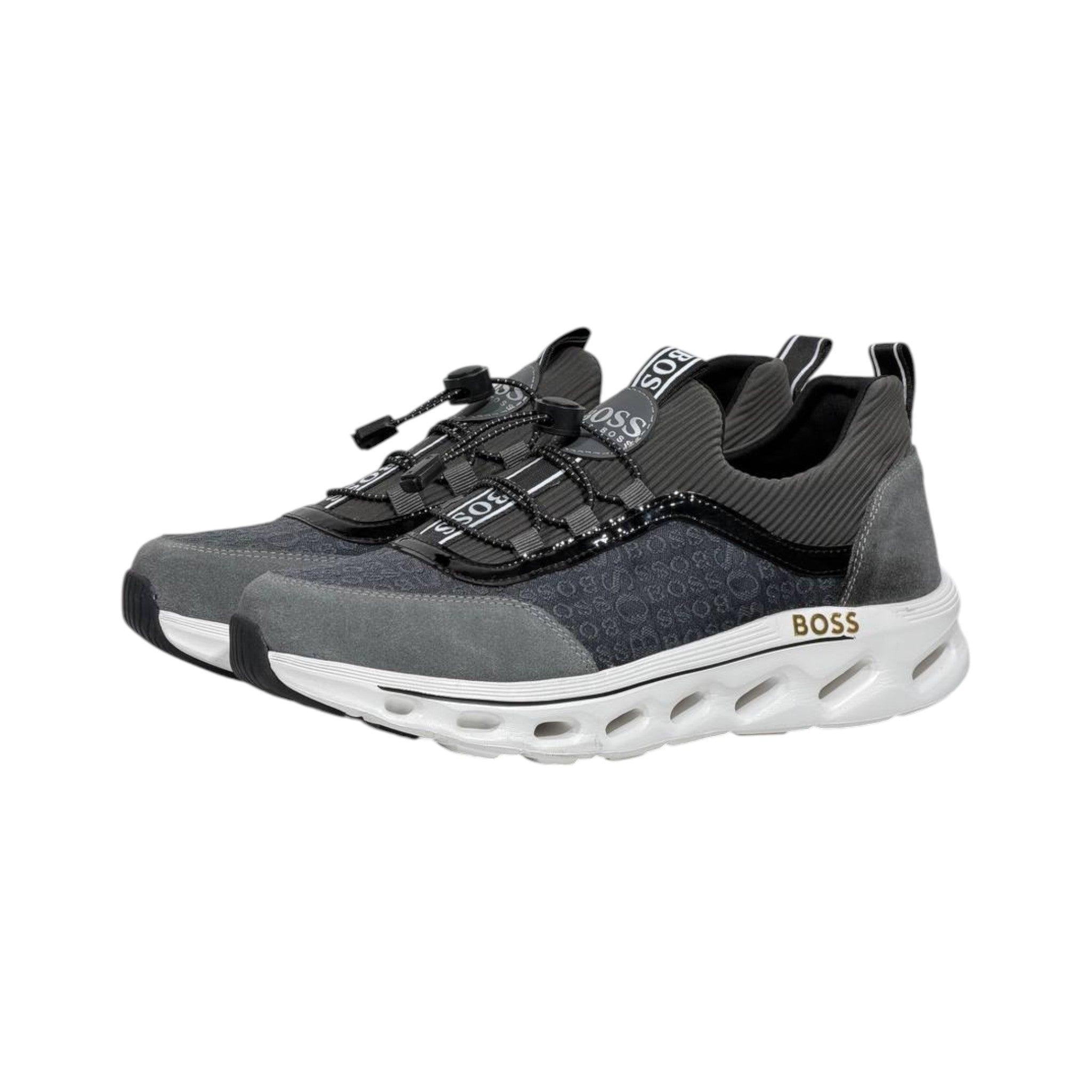 π©Άπ€ Hugo Boss Grey & Black Luxury Runner Sneakers πβ‘