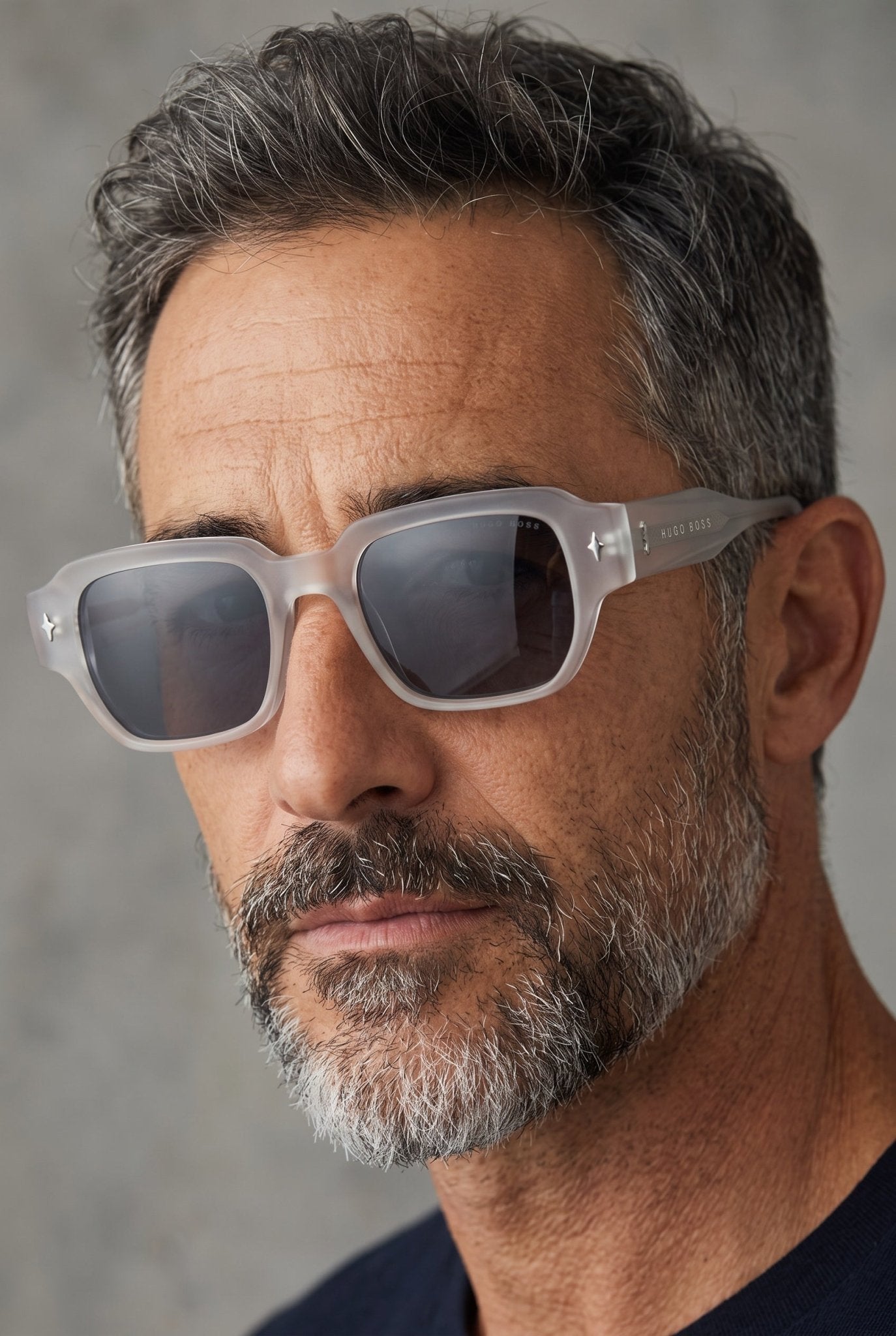Hugo Boss Sunglasses β Square Frosted Grey ππΆοΈ