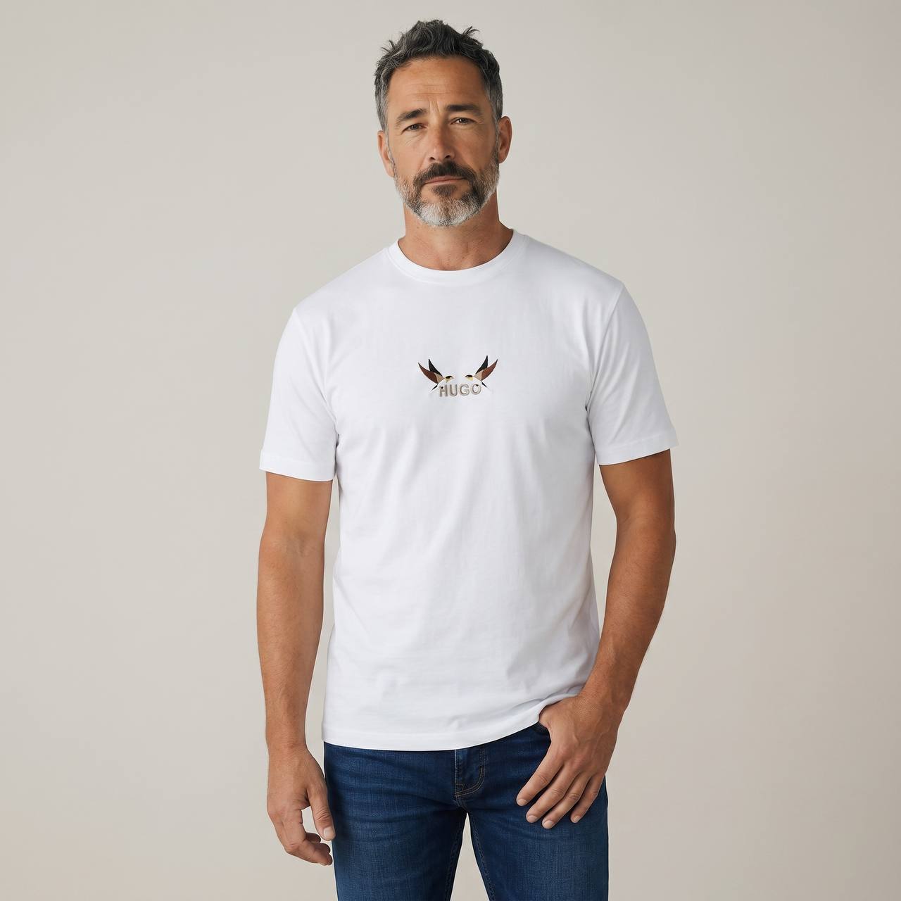 Hugo Eagle Logo Premium T-Shirt β White Edition π¦
π€