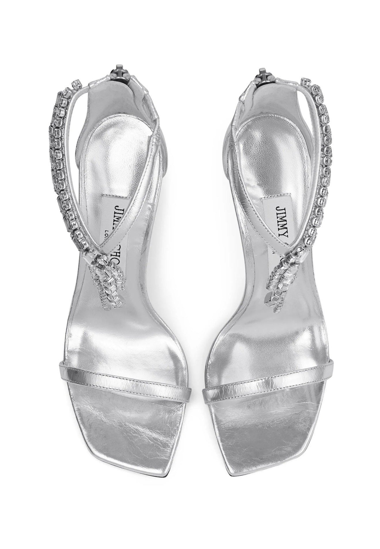 Jimmy Choo Crystal Fringe Heeled Sandals β Silver Glam Edition β¨π