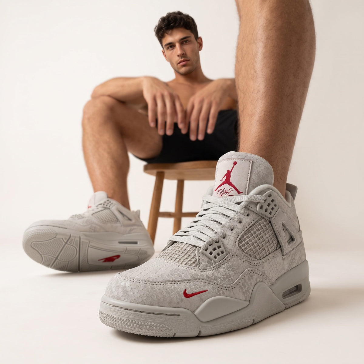 Air Jordan 4 Snakeskin β Light Grey