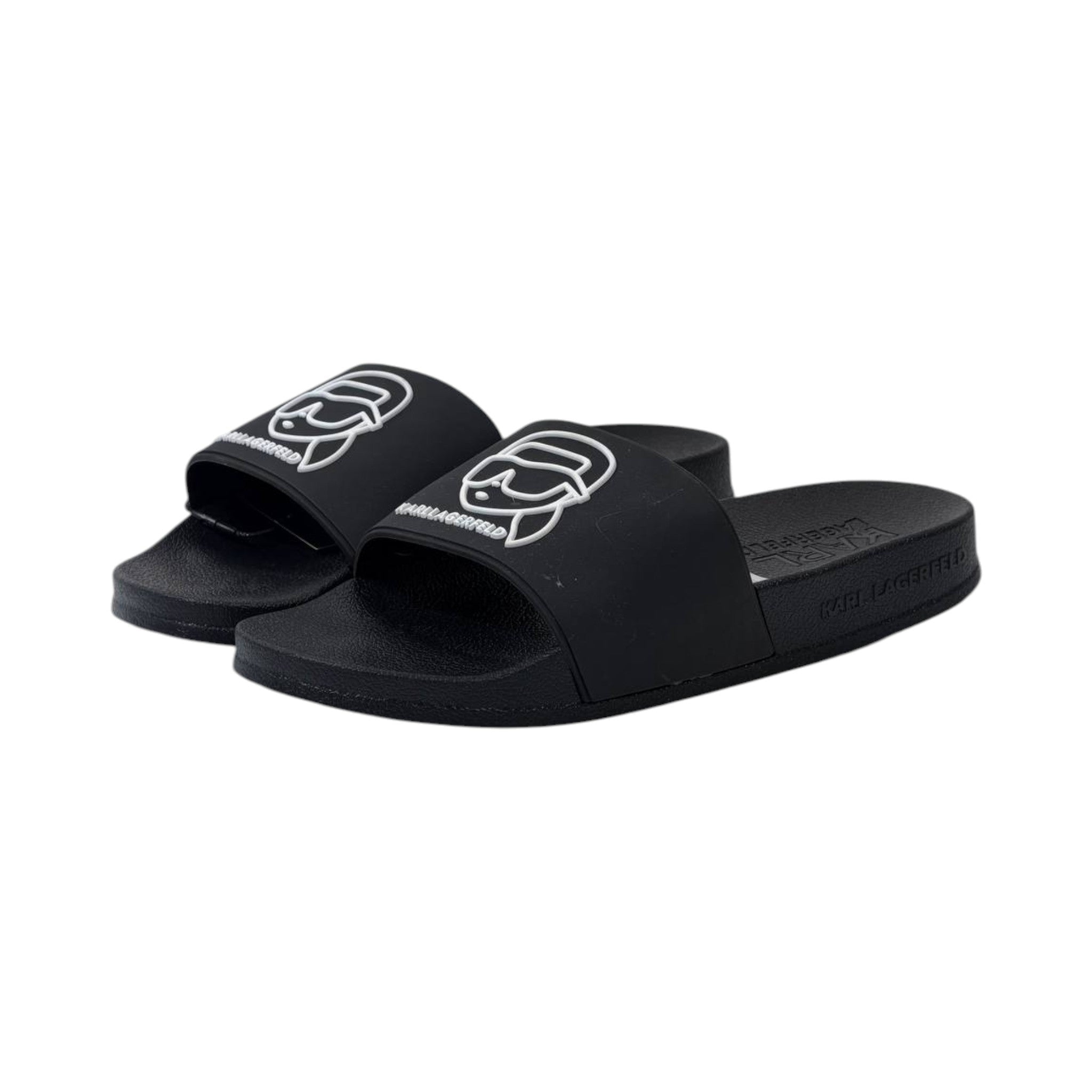 🖤 Karl Lagerfeld IKONIK Slide Sandals – Signature Black Edition