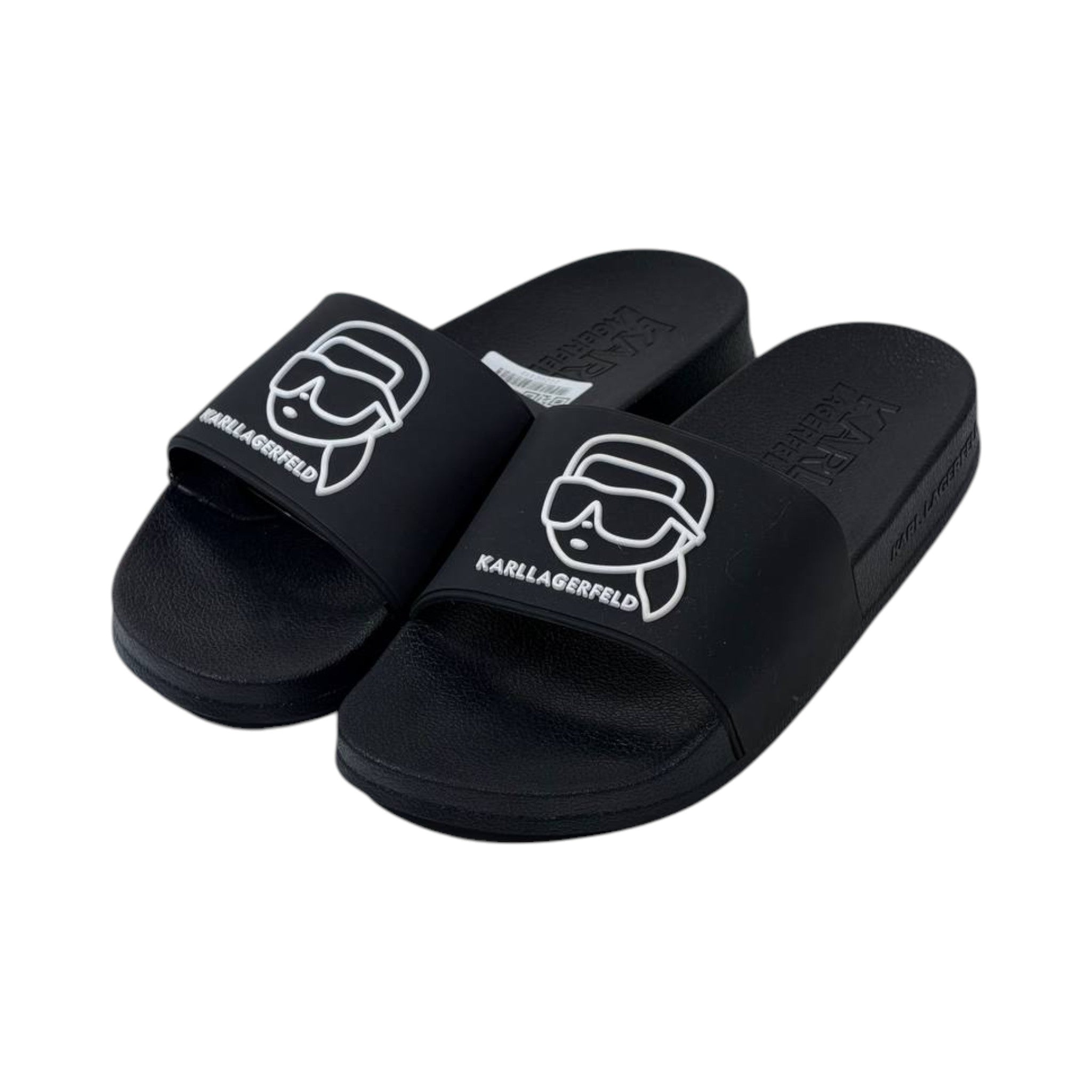 🖤 Karl Lagerfeld IKONIK Slide Sandals – Signature Black Edition