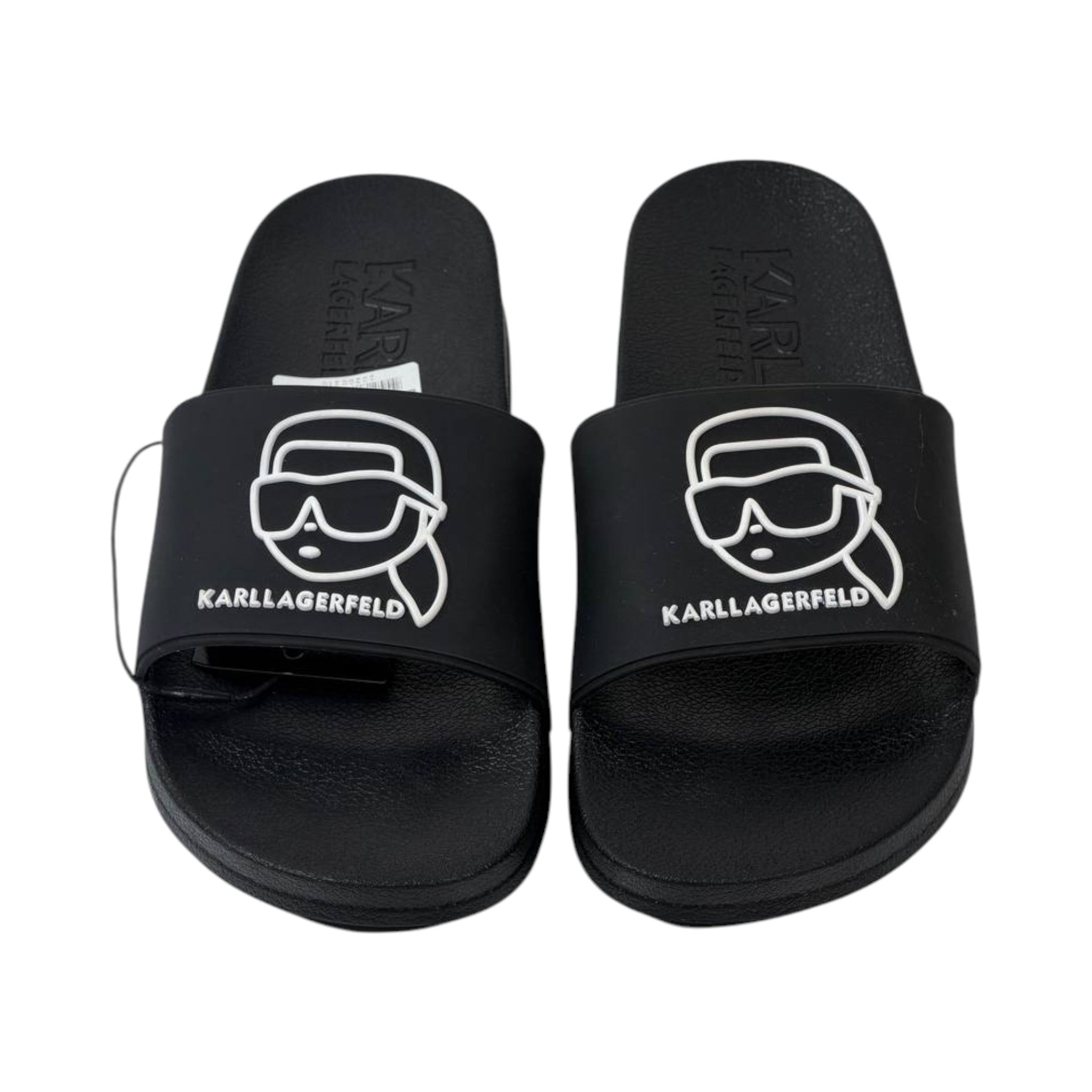 🖤 Karl Lagerfeld IKONIK Slide Sandals – Signature Black Edition