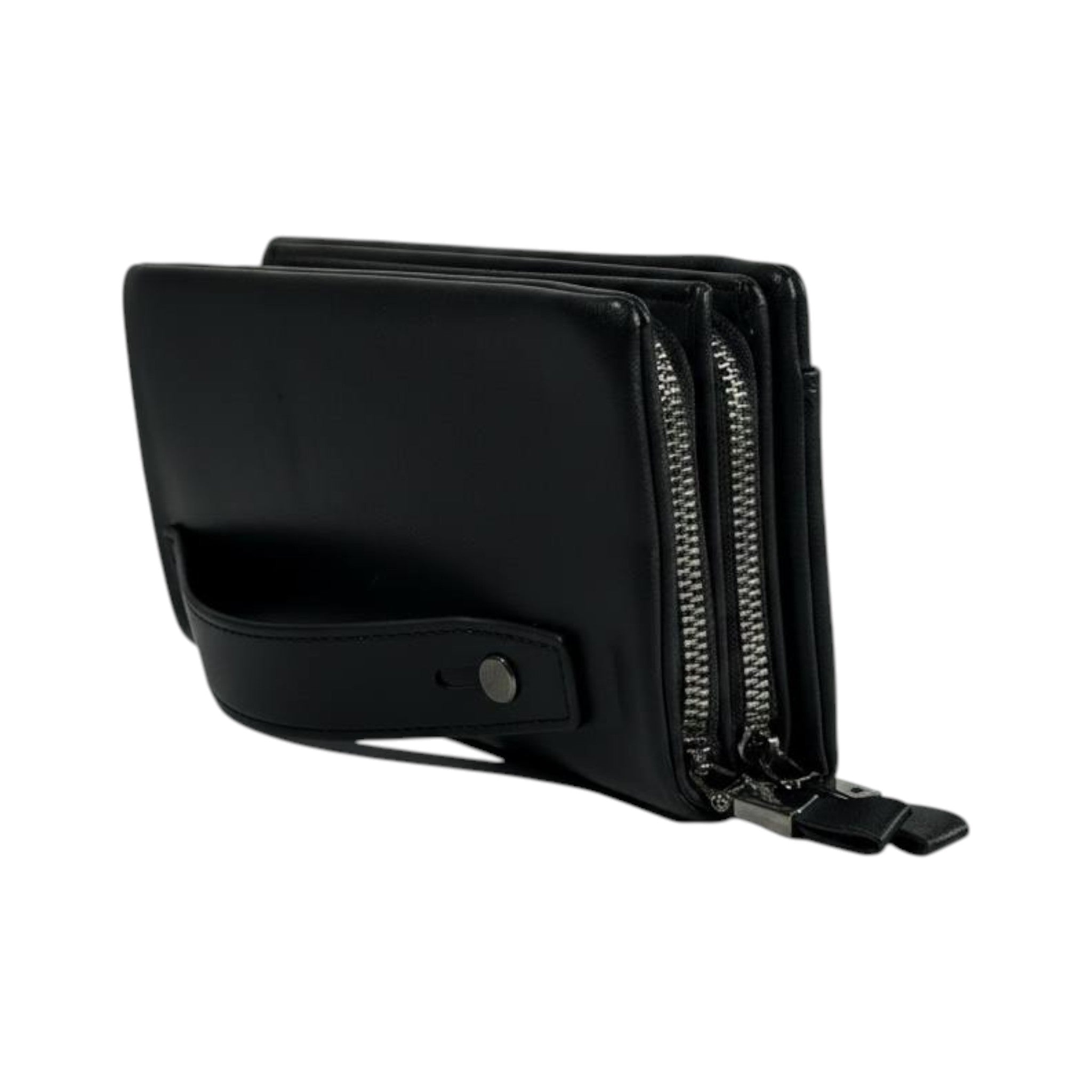Lacoste Executive Black Leather Organizer Wallet ๐๐ค Premium Zip Clutch