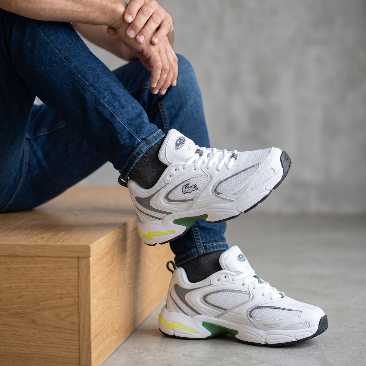 Lacoste Mesh Chunky Runner β White