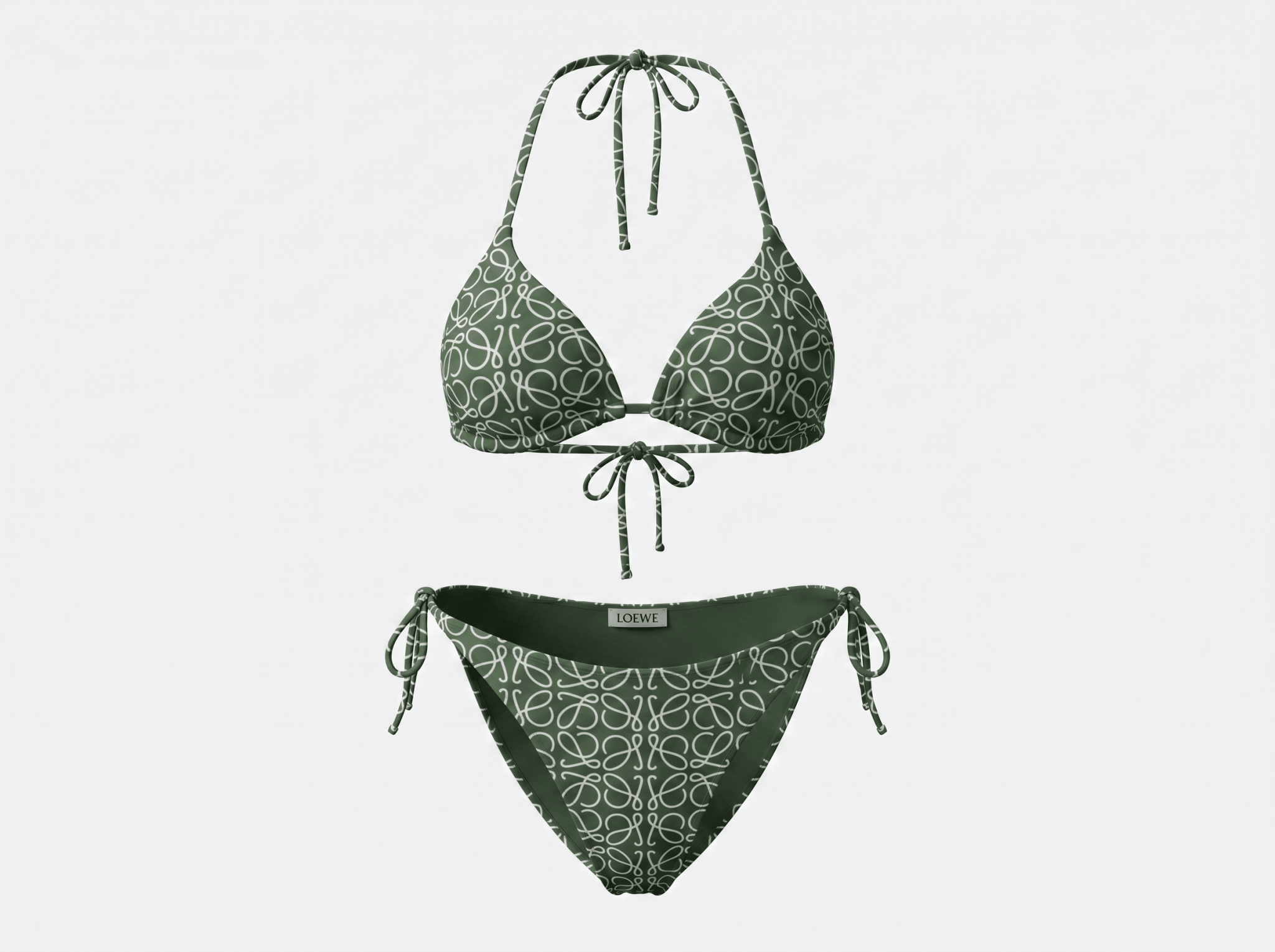 Loewe Anagram Triangle Bikini Set β Olive Green ππΏποΈ