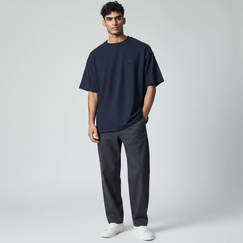 Loewe Minimalist Navy Premium T-Shirt β Luxury Everyday Essential πβ¨