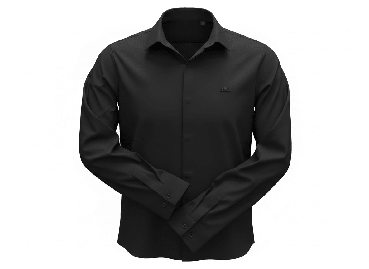 Loro Piana Black Long Sleeve Shirt π€β¨ Minimal Luxury Fit