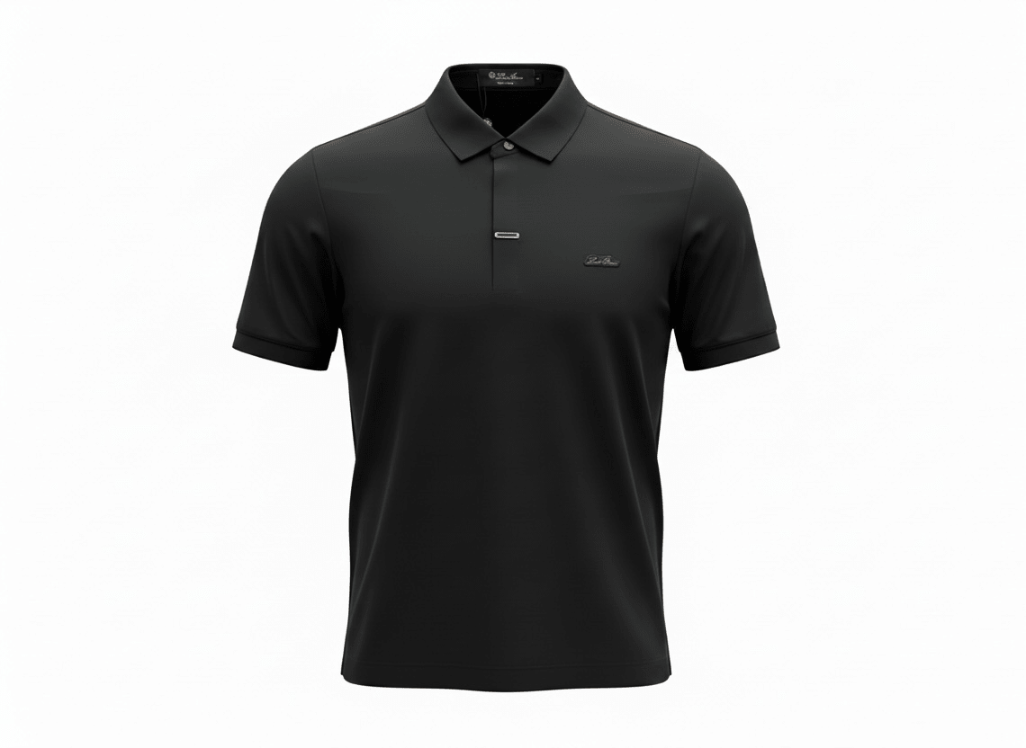 Loro Piana Black Minimal Polo Shirt 🖤✨ Modern Luxury Fit